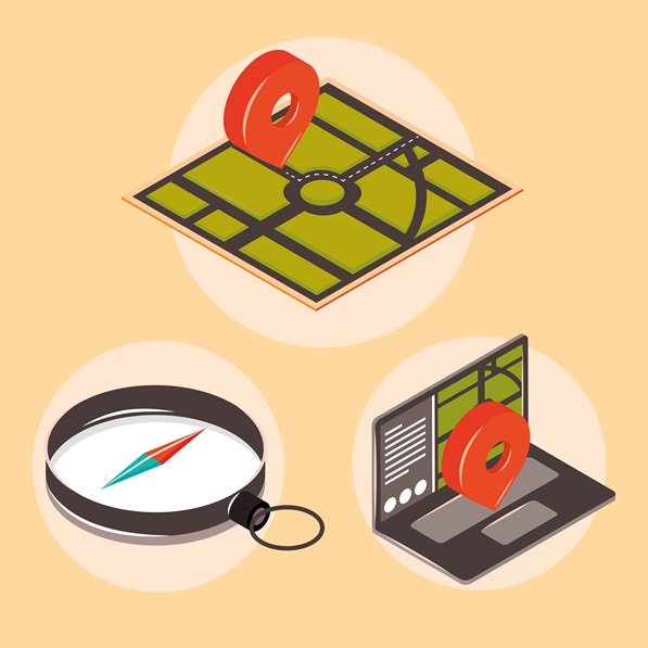 icons collection gps navigation
